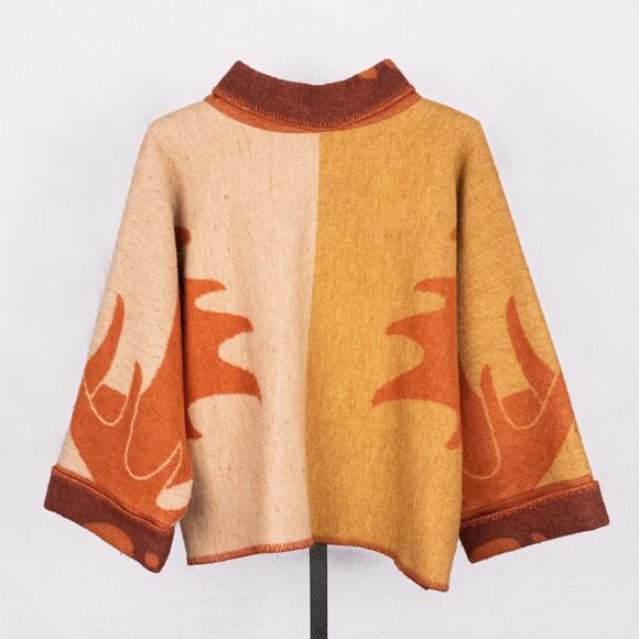 Aventura Southwest Artisan Pure Wool Jacket Women's M/L Taos New Mexico Antlers - Picture 5 of 8